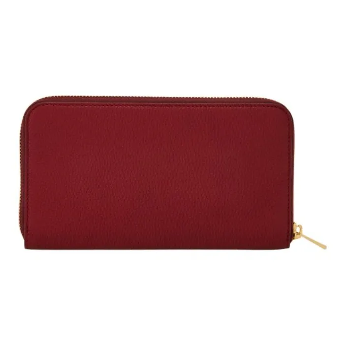 FERRAGAMO Calfskin Wallet Women's Burgundy-2