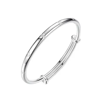 SINO GEM Sterling Silver Bangles Women's