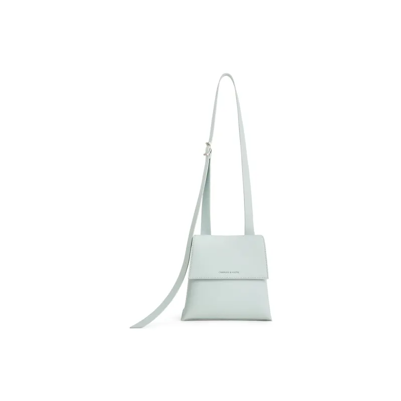 CHARLES&KEITH Polyurethane Crossbody Bags Trumpets Women's Chocolate/Sage Green Gray Green-3