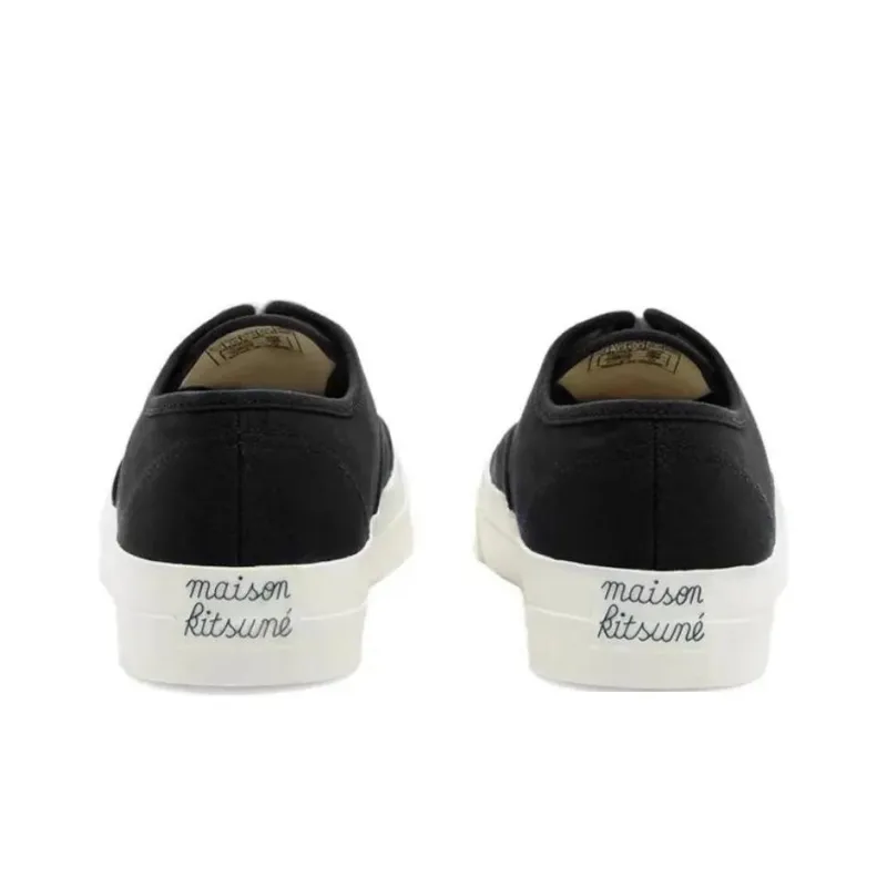 Maison Kitsune Low Top Stylish Skateboarding Shoes Unisex Black-4