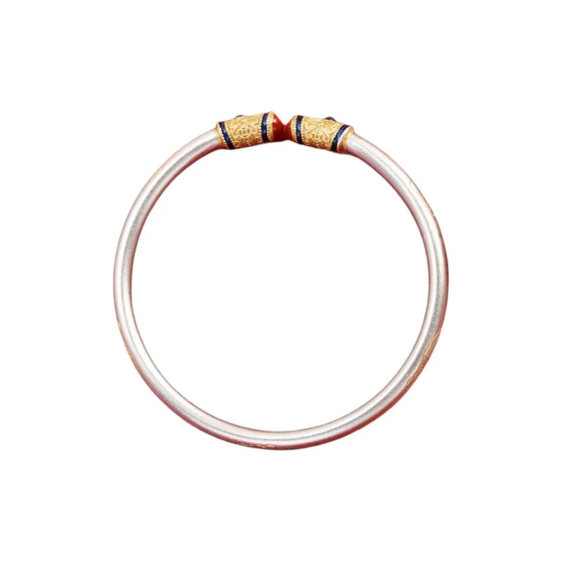 Stone Edge Poly 999 Fine Silver Bangles Unisex-0