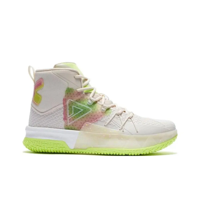 PEAK Durable Breathable High Top Basketball Shoes Men's Ecru-1