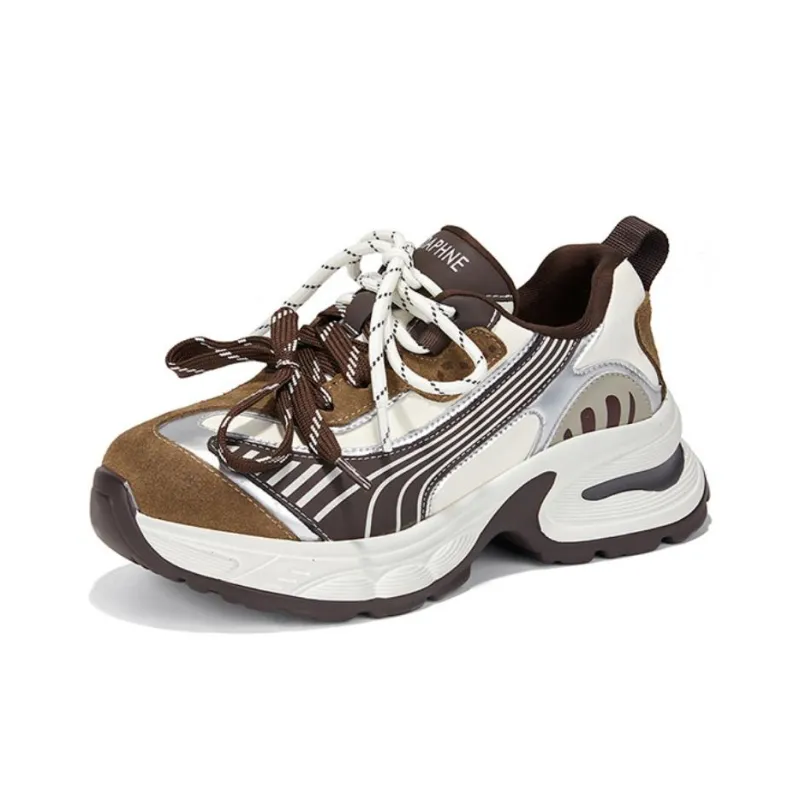 DAPHNE Slip Resistant Low Top Chunky Sneakers Women's-4