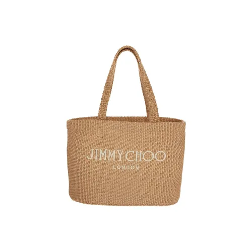 Jimmy Choo Raffia Handbag, Shoulder Bag Women's Light Umber