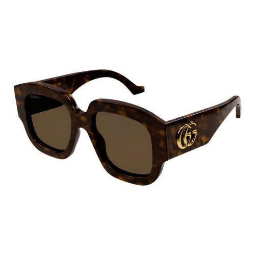 GUCCI Acetate Square Sunglasses Men's Tortoiseshell