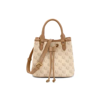 BELLE Premium Texture Handbag Trumpets Women's Apricot, Beige