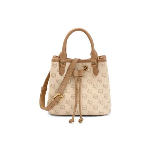 BELLE Premium Texture Handbag Trumpets Women's Apricot, Beige