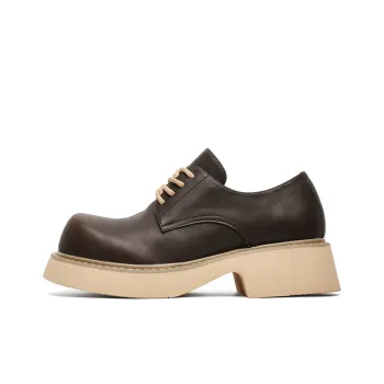 PAVEA Anti-Slip And Wear-Resistant Height Increasing Low-Top Casual Shoes Unisex Brown