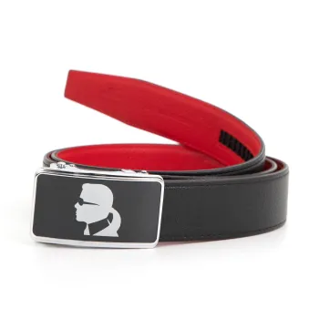 KARL LAGERFELD Cow Leather Belts Unisex Width 34mm