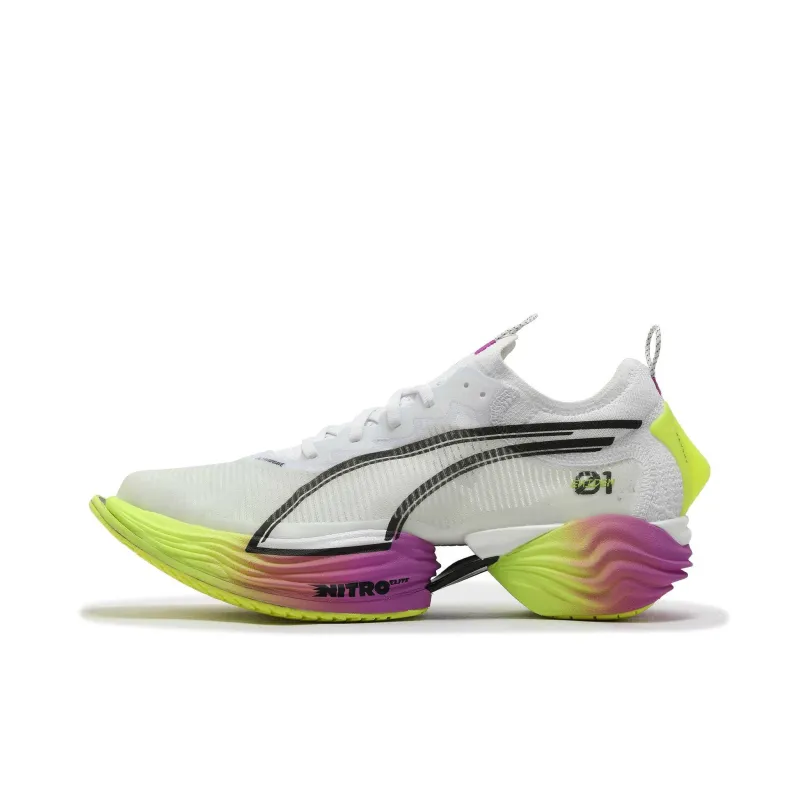 PUMA Slip-Resistant Low-Top Casual Shoes Men's White Yellow-0