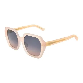 DIOR Plate Frame Irregular Shape Sunglasses Unisex Brown