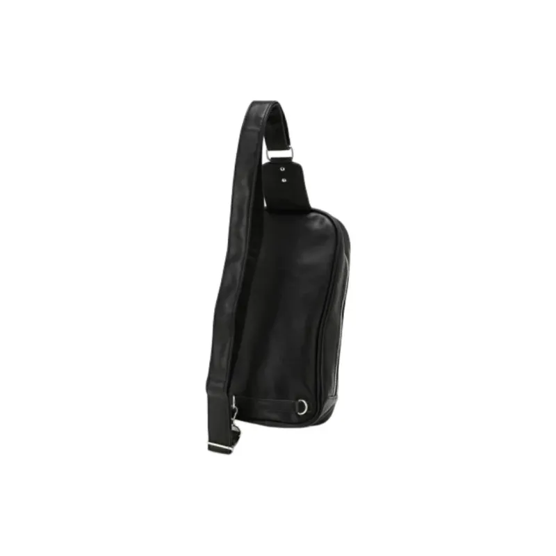Anello Polyurethane Shoulder Bag Crossbody Bag Regular Unisex Black-3