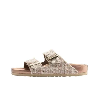 Birkenstock Rubber Sole Abrasion-Resistant Slide Slippers Unisex Beige