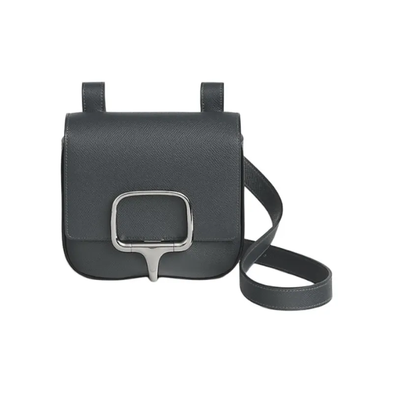 HERMES Della Cavalleria Epsom Calfskin Crossbody Bag Shoulder Bag Mini Women's H0 Misty Gray-0
