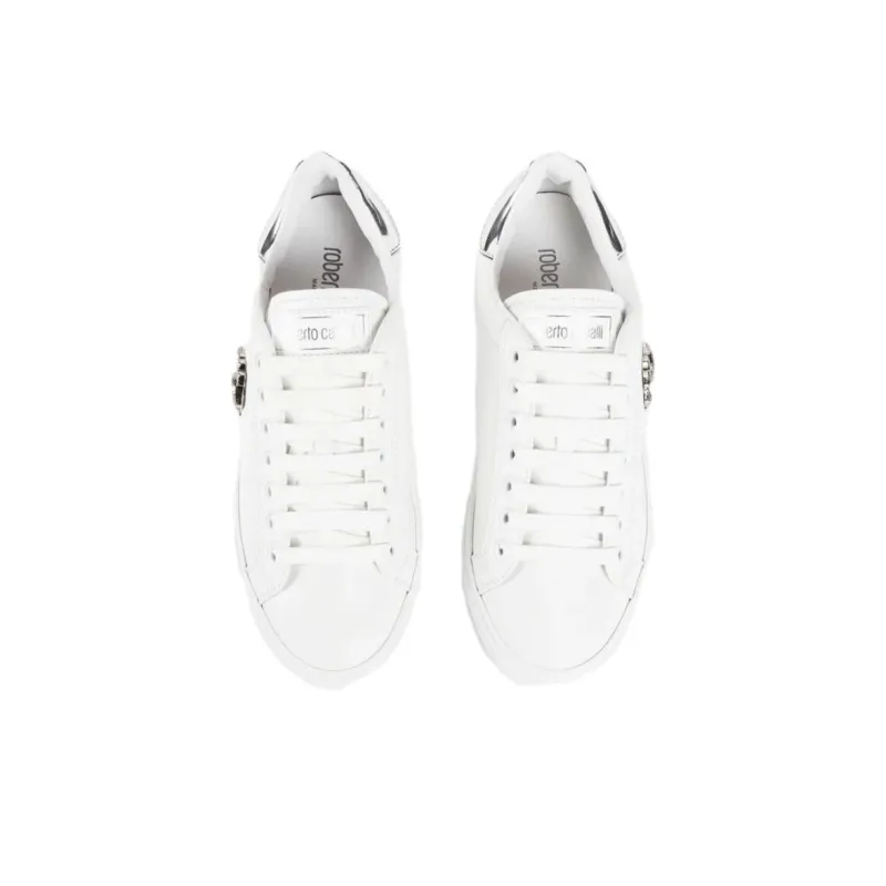 Roberto Cavalli Logo-plaque Leather Sneakers-4