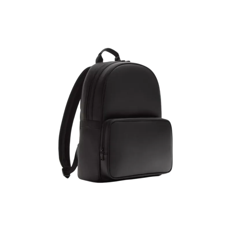 ZARA Polyurethane Backpack Large Size Men's Black-1