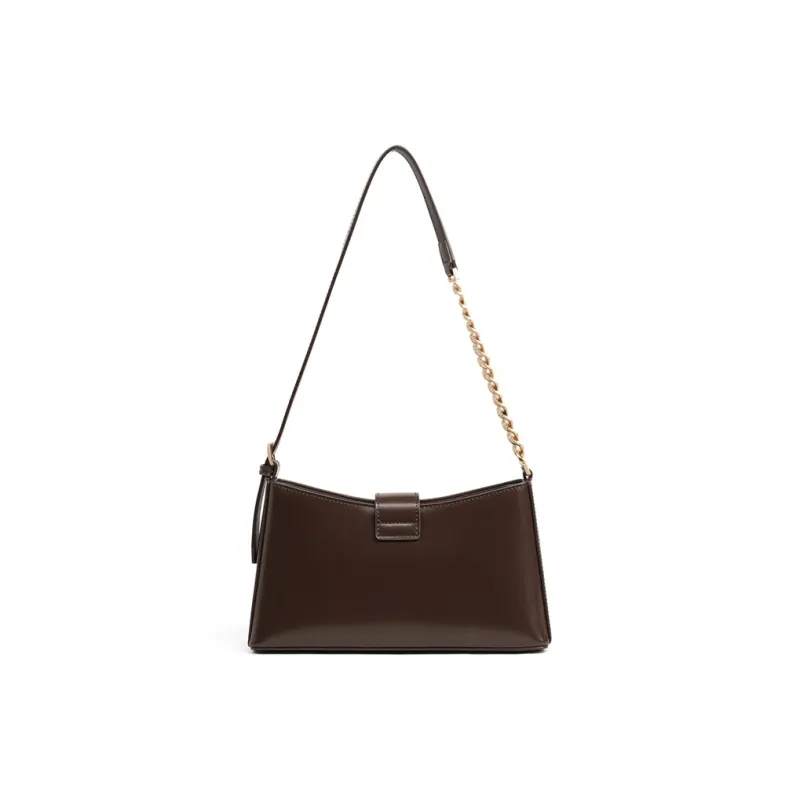 VINEY Cow Leather Shoulder Bag Crescent Bag Regular Women's Wine Coffee-3