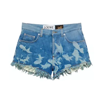 LOEWE Denim Shorts Apparel Women on Sale & Authentic - POIZON