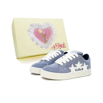FULLXUAN Slip Resistant Low Top Skateboard Shoes Women's Blue White Box Included