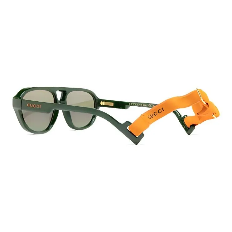 GUCCI - Aviator Sunglasses Men's Green-3