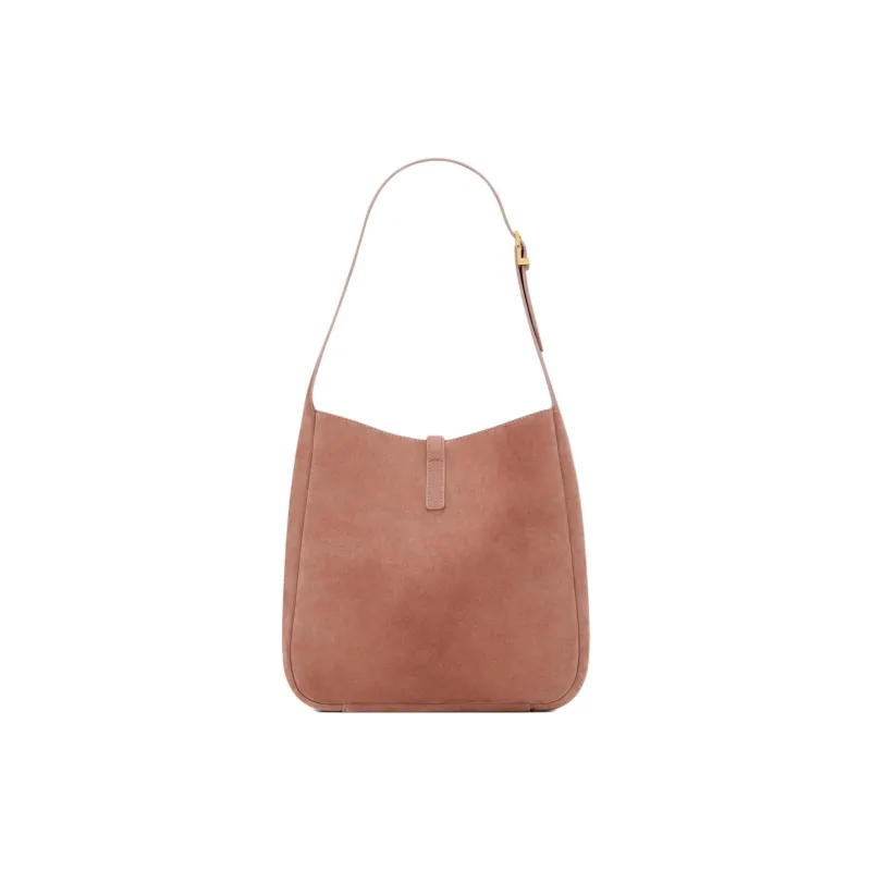 SAINT LAURENT LE5A7 Suede Handbag Shoulder Bag Small Size Women's Light Pink-3