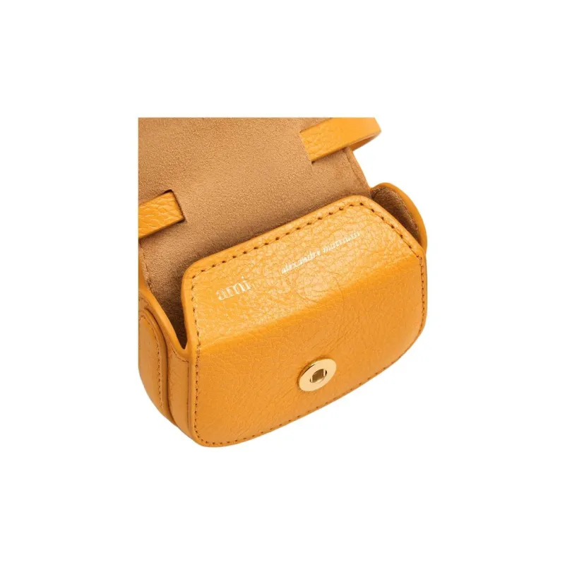 AMIPARIS Buffalo Leather Earphone Case Women's Yellow-3