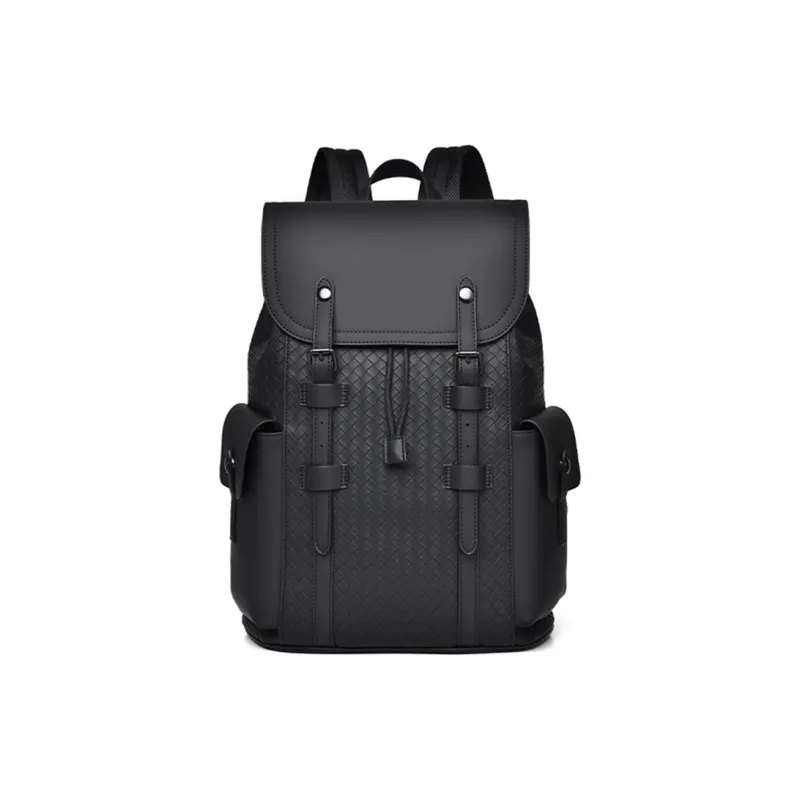 SURELAPTOP PVC Backpacks Backpack Large Size Unisex Black-8