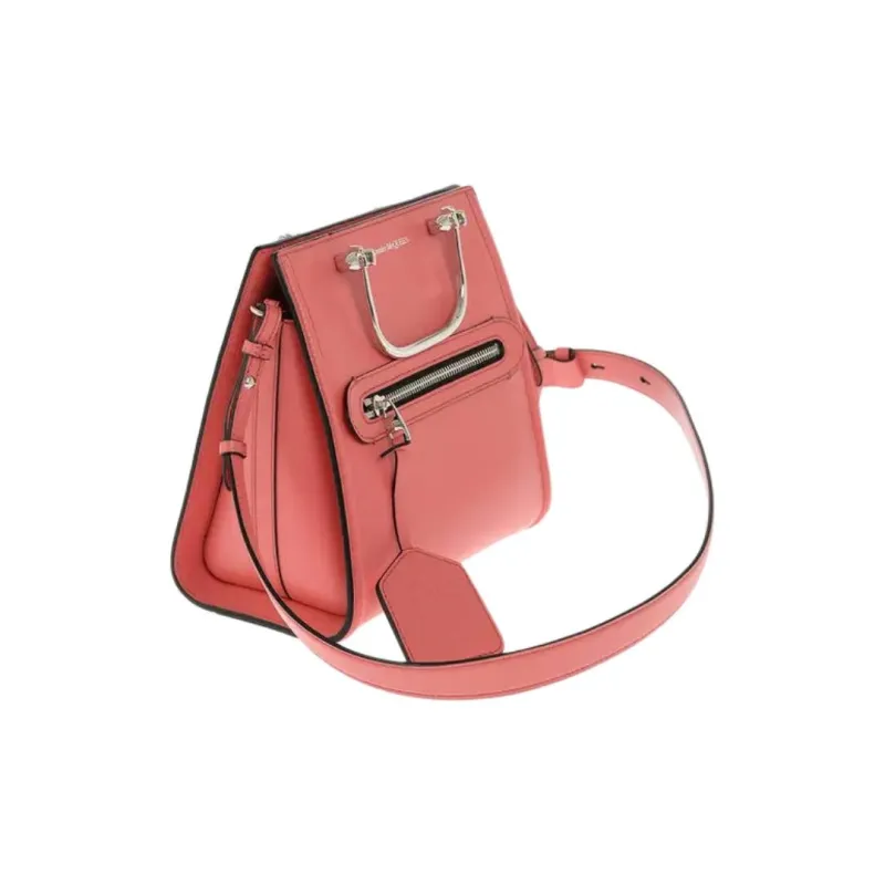 Alexander McQueen Cow Leather Handbag Shoulder Bag Crossbody Bag Medium Size Women's Red-3