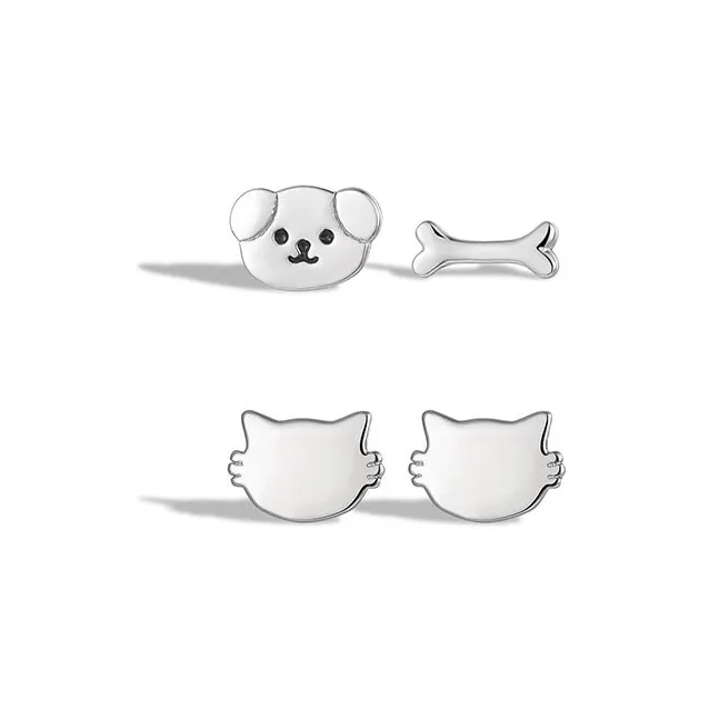 GIRATI S 999 Fine Silver Stud Earrings Unisex-10