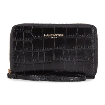 Lancaster Cow Leather Wallet Regular Women's Black