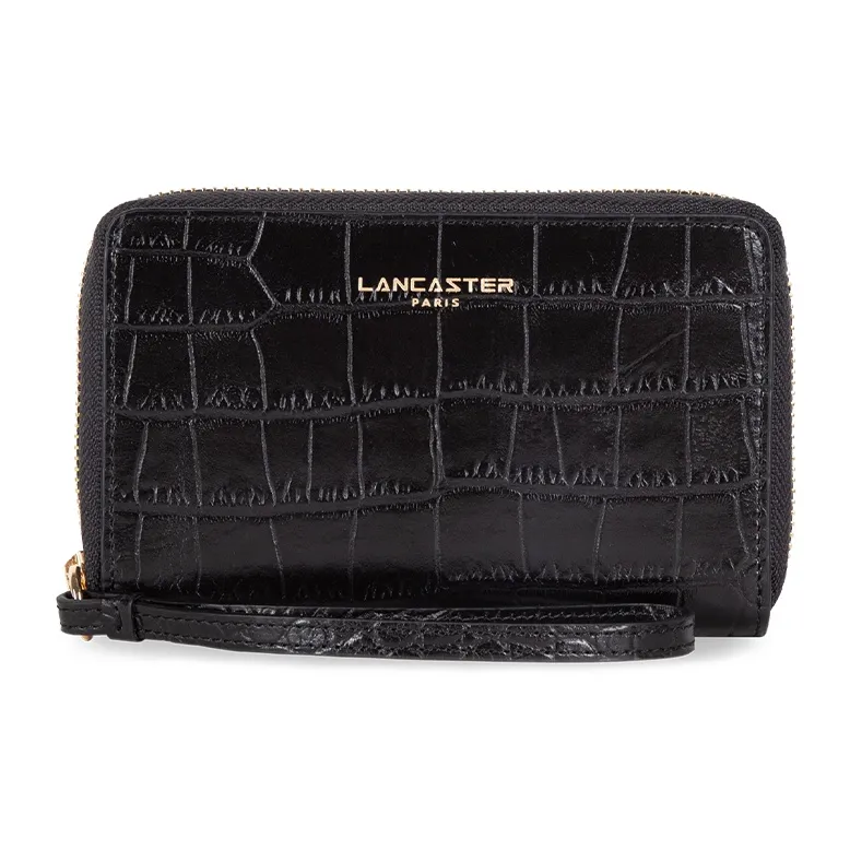Lancaster Cow Leather Wallet Regular Women's Black-0