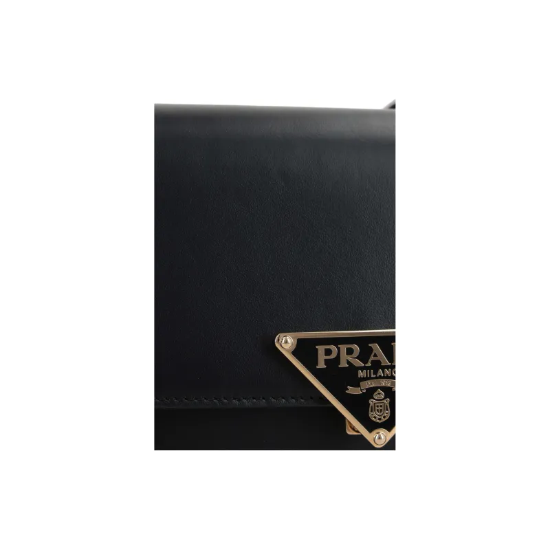 PRADA Calfskin Crossbody Bag Shoulder Bag Women's Black-3