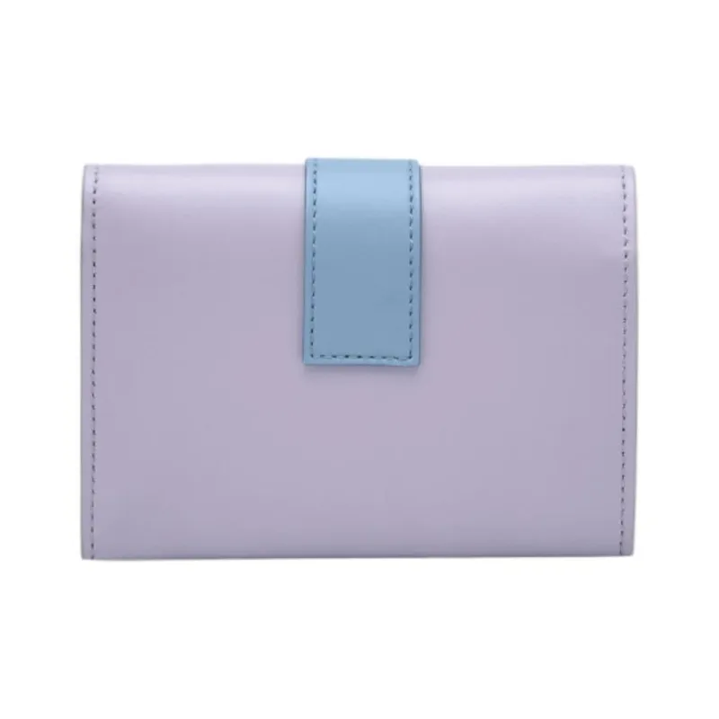 FERRAGAMO GANCINI Calfskin Wallet Women's Light Purple Sky Blue-2