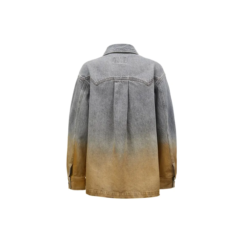 ONLY Shirts Women's J09 Gray Yellow Gradient Denim-1