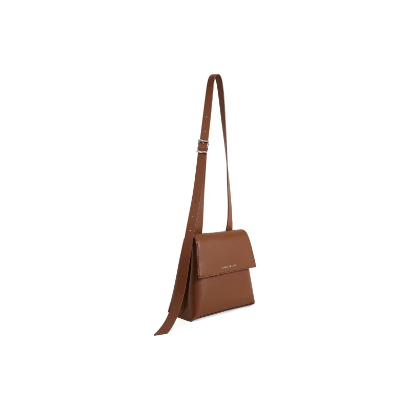 CHARLES&KEITH Polyurethane Crossbody Bags Trumpets Women's Chocolate/Sage Green Gray Green-1