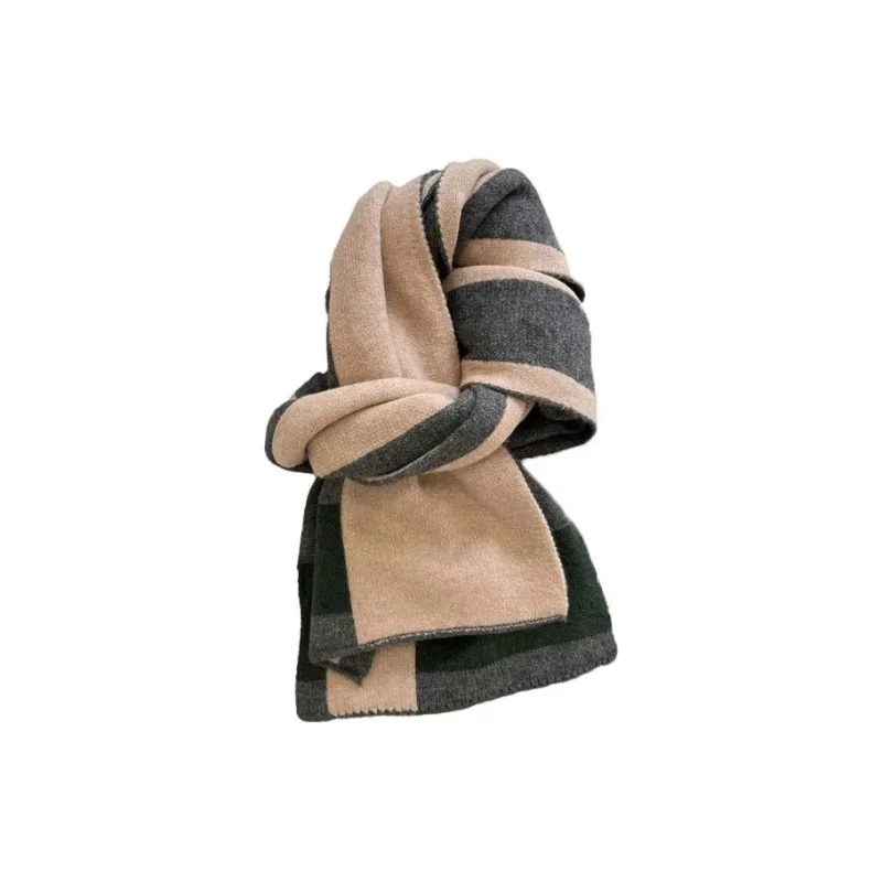 PISHUSHU Acrylic Knit Scarves Unisex-5