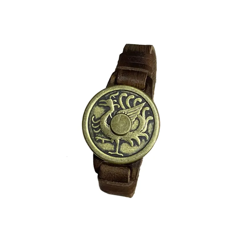 JIBAINANXI Copper Alloy Leather Wristbands Unisex-8