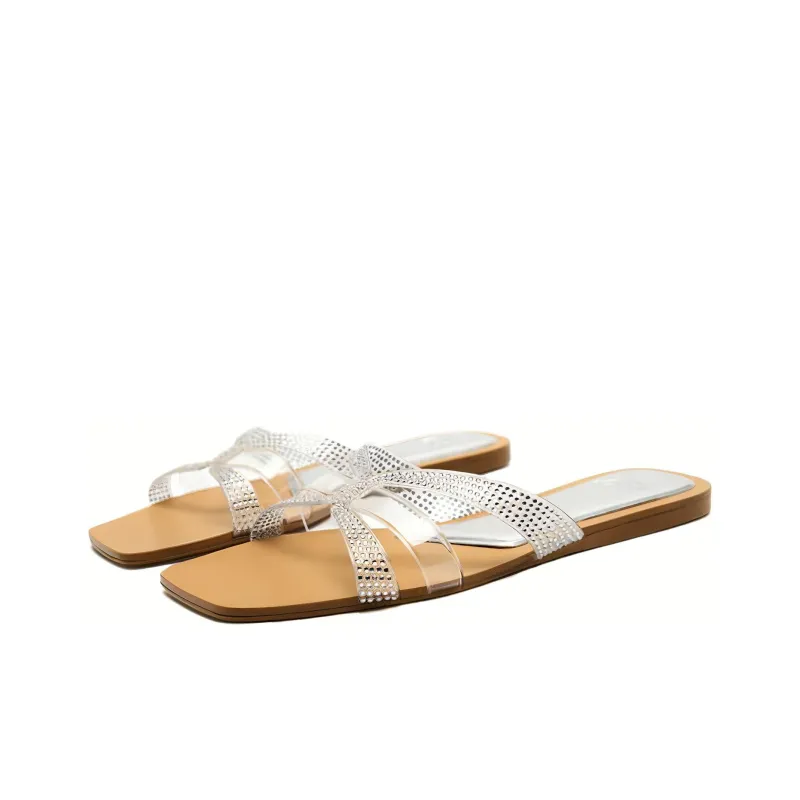 ZARA Quiet Slide Slippers Women's Transparent-1
