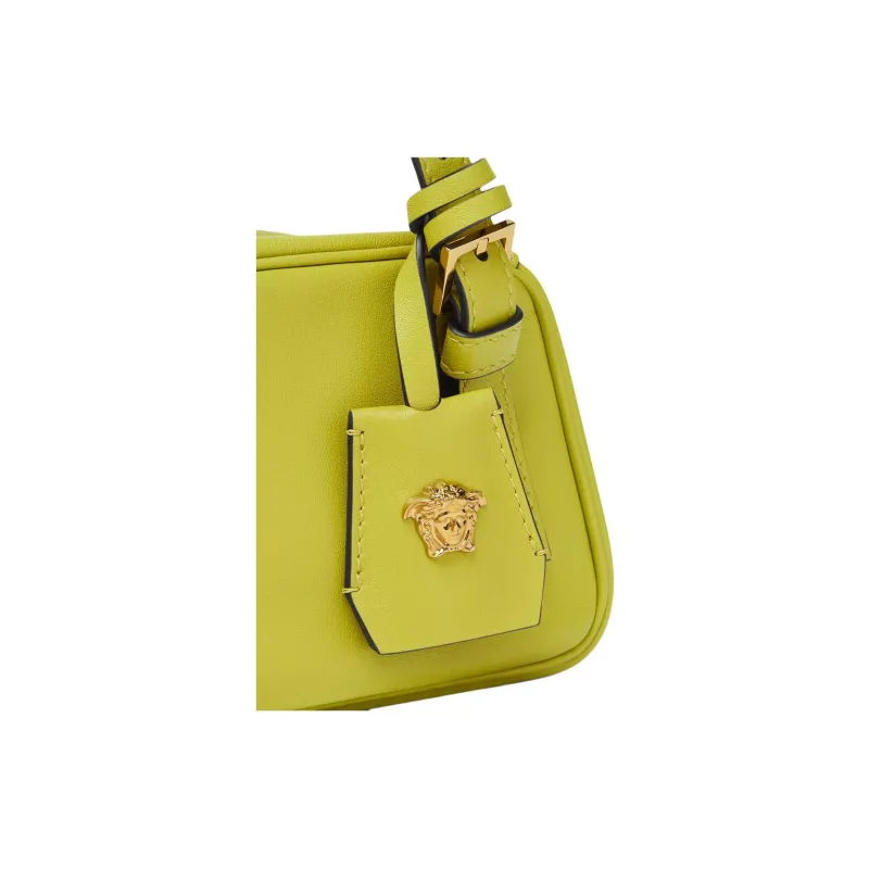 VERSACE Tag Lambskin Bowling Bag, Handbag, Shoulder Bag Women's Green-3