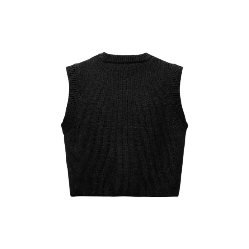 ZARA Vests Women's Black-1