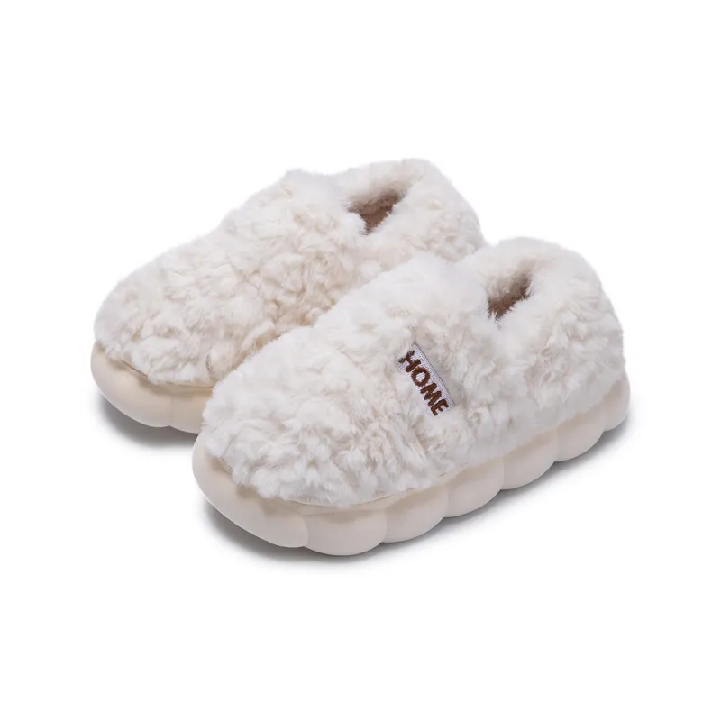 Soft Home Slippers White Pink/Coffee/Blue Gray-0