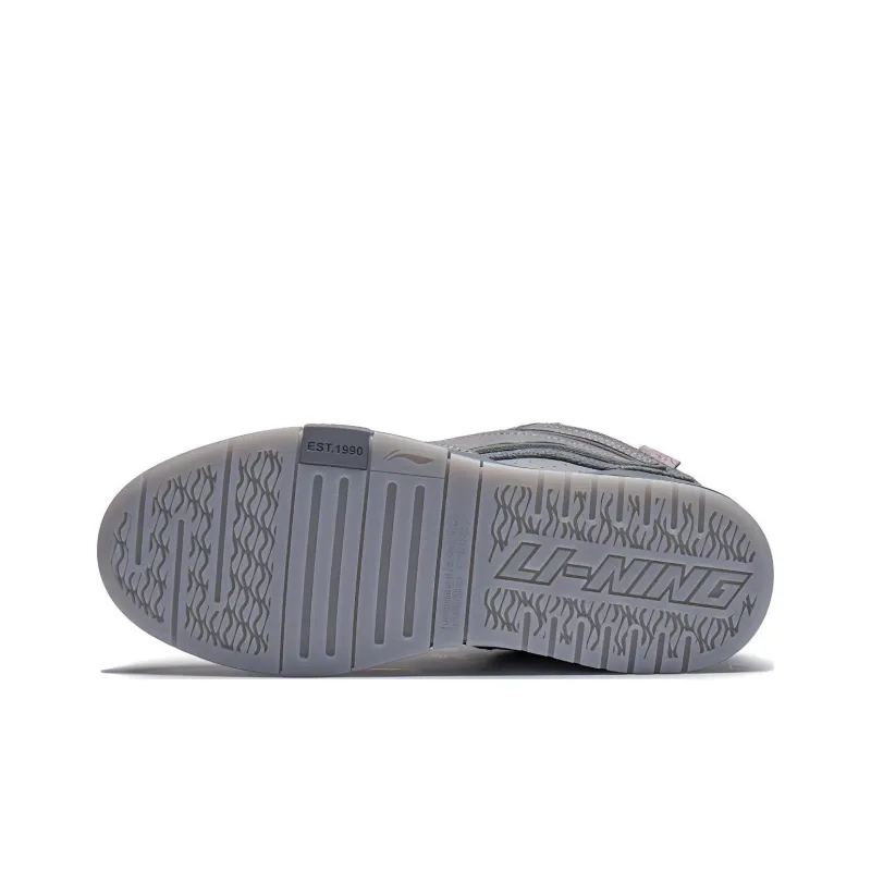 PLEASURES x LiNing Wear resistant And Lightweight Low Top Skateboard Shoes Women's Gray-2