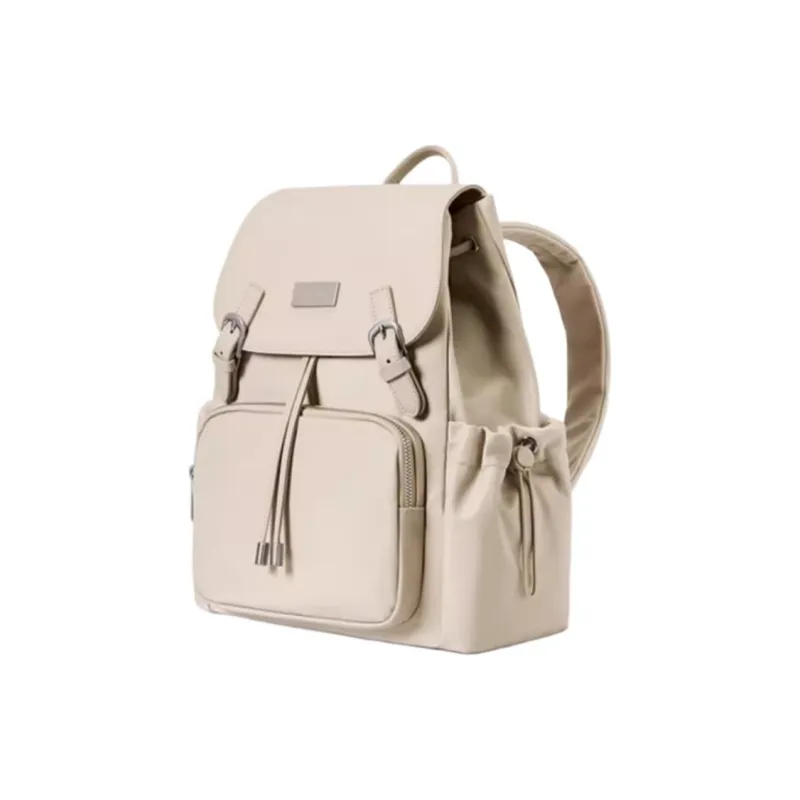 SAMSONITE Fabric Backpack Medium Size Women's Beige/Purple/Blue-1