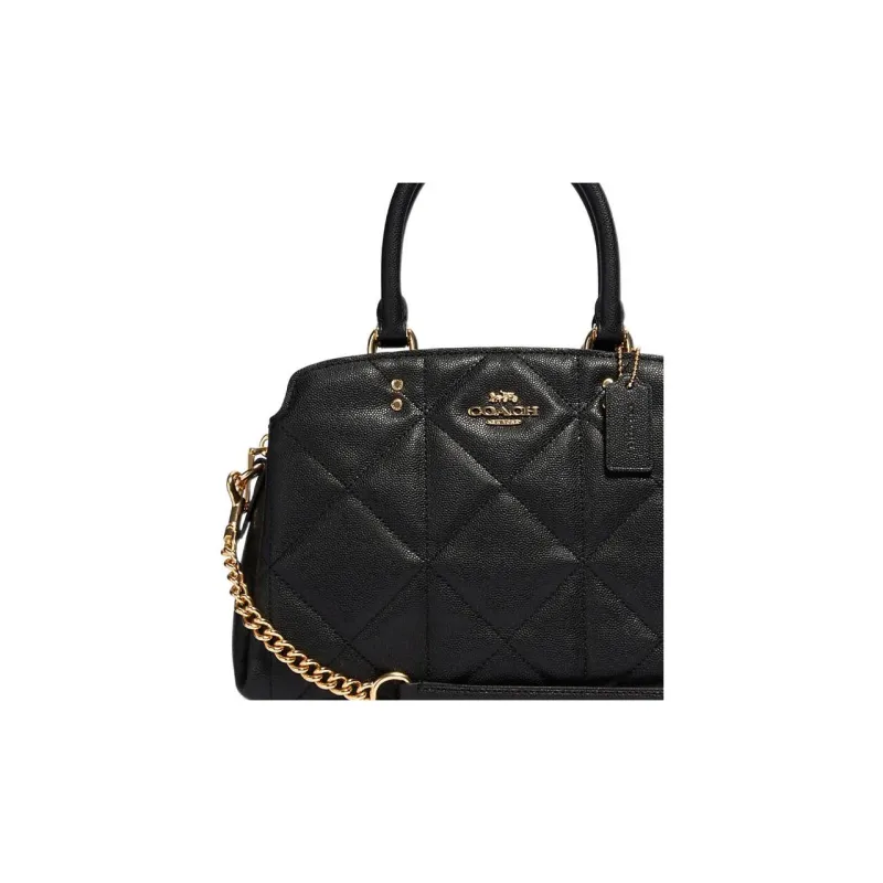 COACH Lillie Leather DaiFeng Bag One Shoulder Handbag Mini Women's Black-2