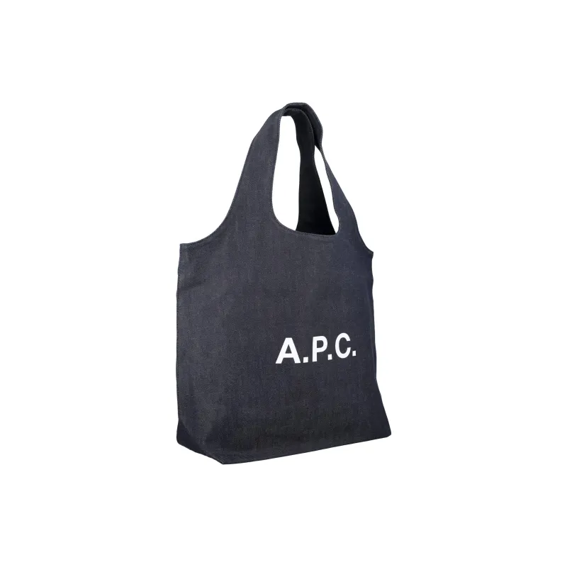 A.P.C Ninon Cotton Tote Bag, Shopping Bag, Handbag, Shoulder Bag Women's Indigo-2