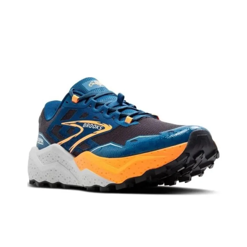 Brooks Cushioning Wear Resistant Low Top Trail Running Running Shoes Men's Blue Black-2