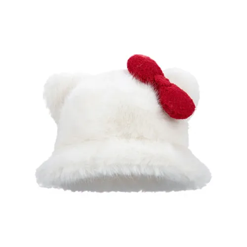 SLEEPYWALK Polyester Bucket Hats Womens White/Pink