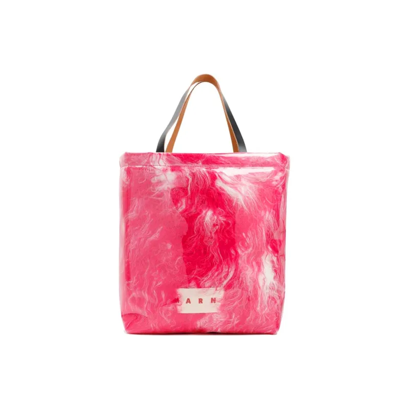 MARNI Logo Patch Shearling Tote Bag-1