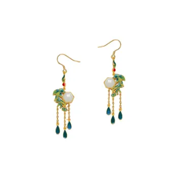 MARY WINDSOR Jade Earrings White Jade Women's