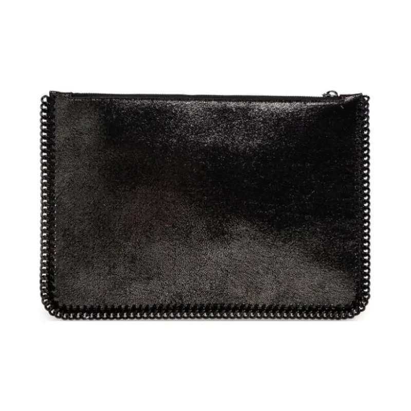 Stella McCartney Falabella Artificial Leather Clutch Women's Black-2